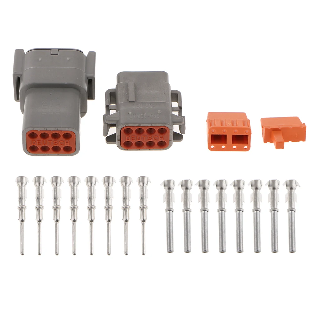 1 Kit 8 Way Sealed Waterproof Electrical Wire Connector Plugs Terminals Set