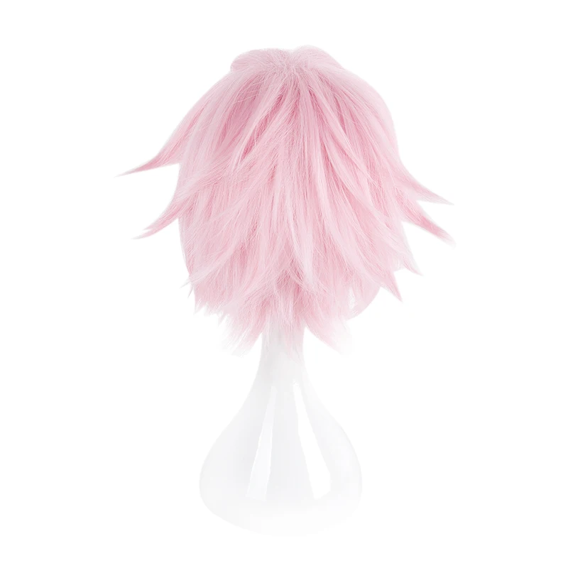 Mcoser 30 см розовый цвет короткие синтетические Косплей 100% Высокая Температура Волокно волос wig-659g