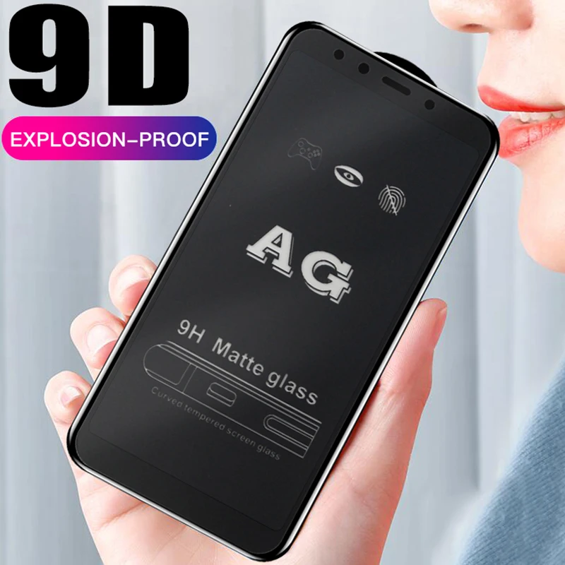 Защитное стекло для Samsung Galaxy J8 J6 J4 Plus 2018 матовое закаленное с полным покрытием
