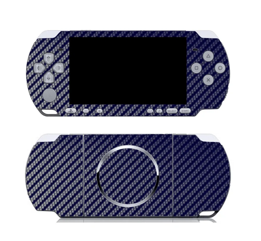 Синяя углеродная волоконная виниловая наклейка защитная пленка для Sony PSP 3000