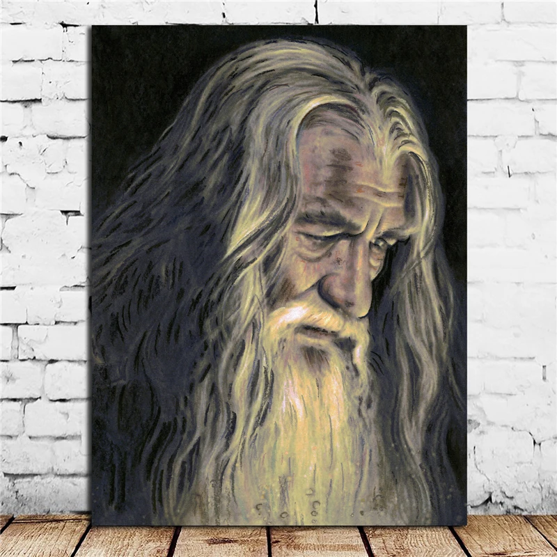 

Lord Of The Rings Gandalf Poster LOTR HD Portrait Canvas Painting Print Living Room Home Decor Modern Wall Art Oil Picture