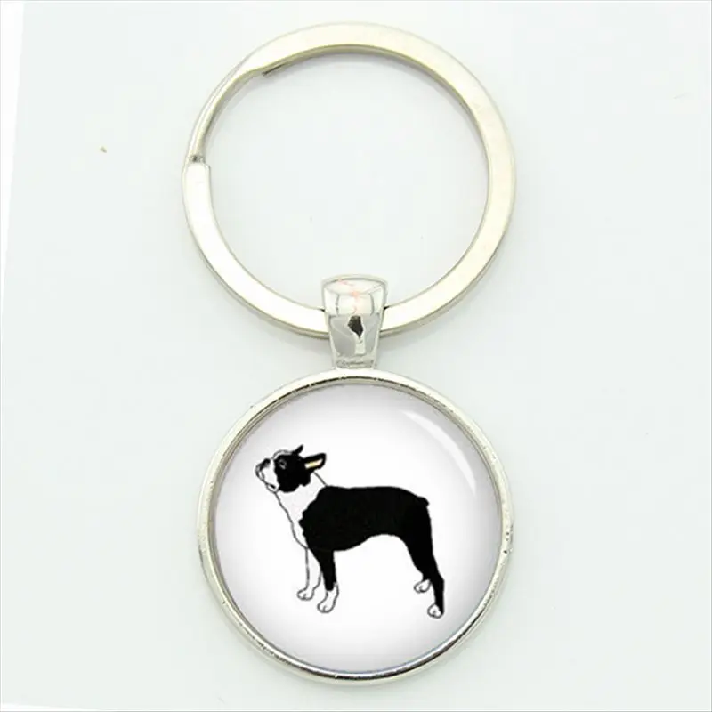 TAFREE Cute Dachshund key chain vintage minimalist hound silhouette art keychain lovely dog profile picture jewelry KC354 - Цвет: KC309