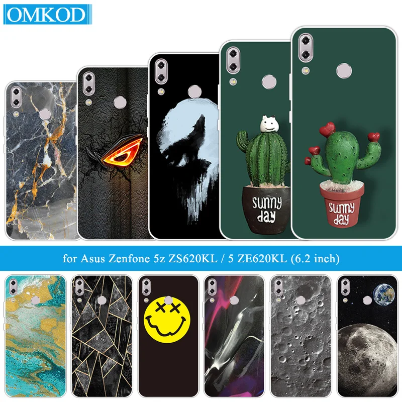 

Soft Cactus Case for Asus Zenfone 5z ZS620KL / Asus Zenfone 5 ZE620KL TPU Back Cover for ASUS ZS620KL ZE620KL Silicon Capa