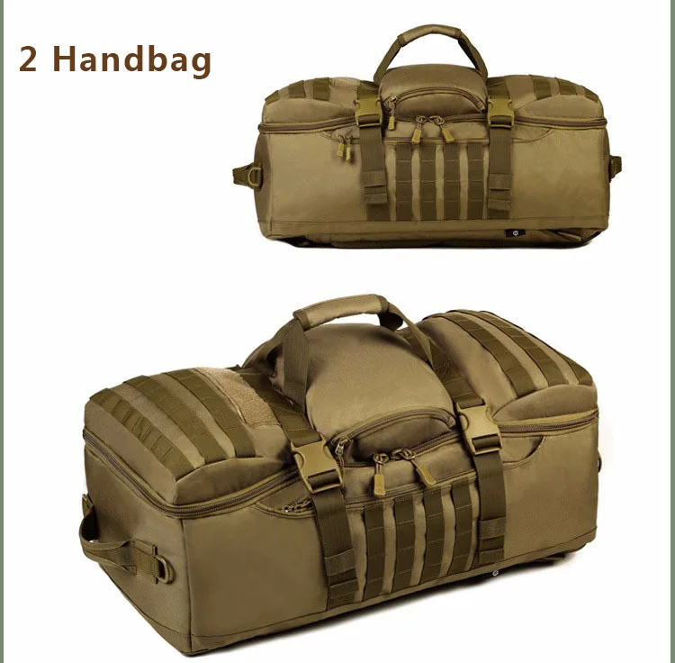 Capacidade de Escalada ao ar Mochila para Mulheres dos Homens Wearproof à Prova Grande Livre Acampamento Camo Caça Caminhadas Náilon Dwaterproof Água Tático Bolsa Mão 60l 5 High Quality Esporte e Lazer