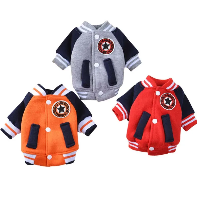 

Warm Pet Clothes Bulldog Spring Autumn Pets Dogs Clothing For Small Medium Dog Coat Baseball Puppy Clothes For Dogs Ropa Perro