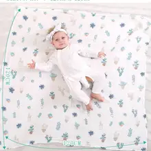 Розничная, новинка для малышей, с цветочным узором хлопчатобумажное одеяльце хлопок Пеленальное Одеяло с головной повязкой, фламинго Лимон Роза цветок кактус печати PJ014