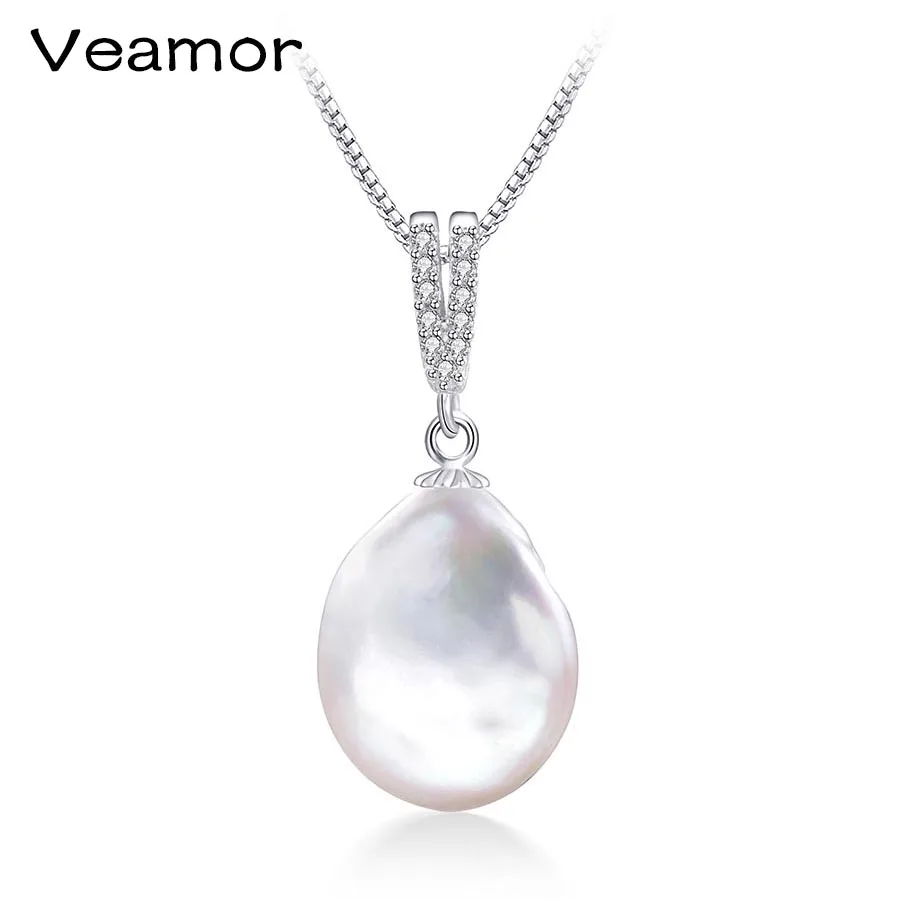 

2018 Spring New Fashion Baroque Pearl Pendant Necklace 12-15mm Big Size Pearl Long Pendant Necklaces For Women for Gifts