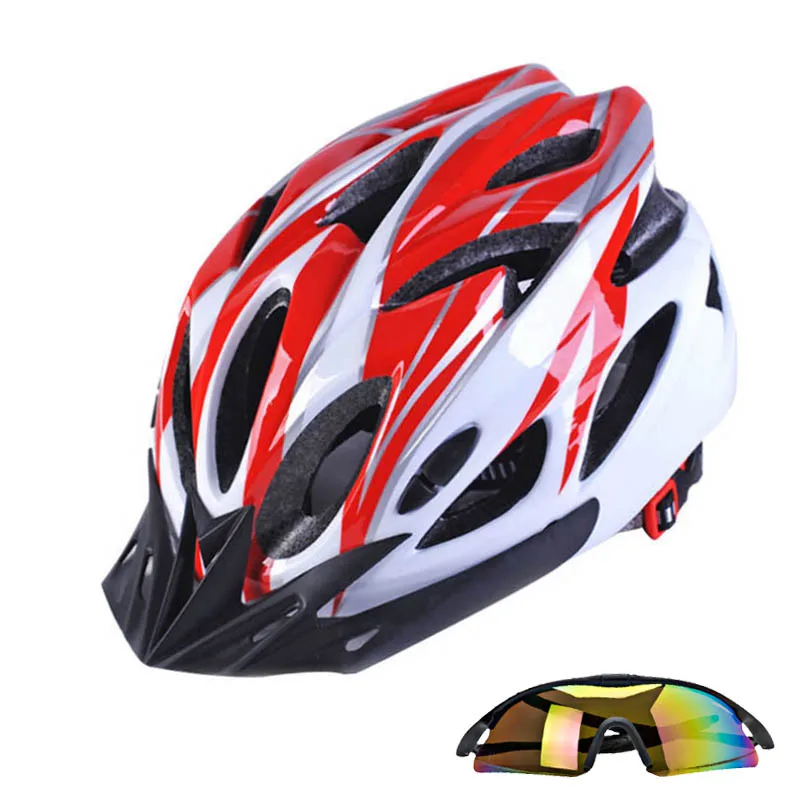 Велосипедные очки велосипедный шлем мотоциклетные очки мото горный Mtb спортивные шлемы защитный шлем для мужчин и женщин - Цвет: Set F type