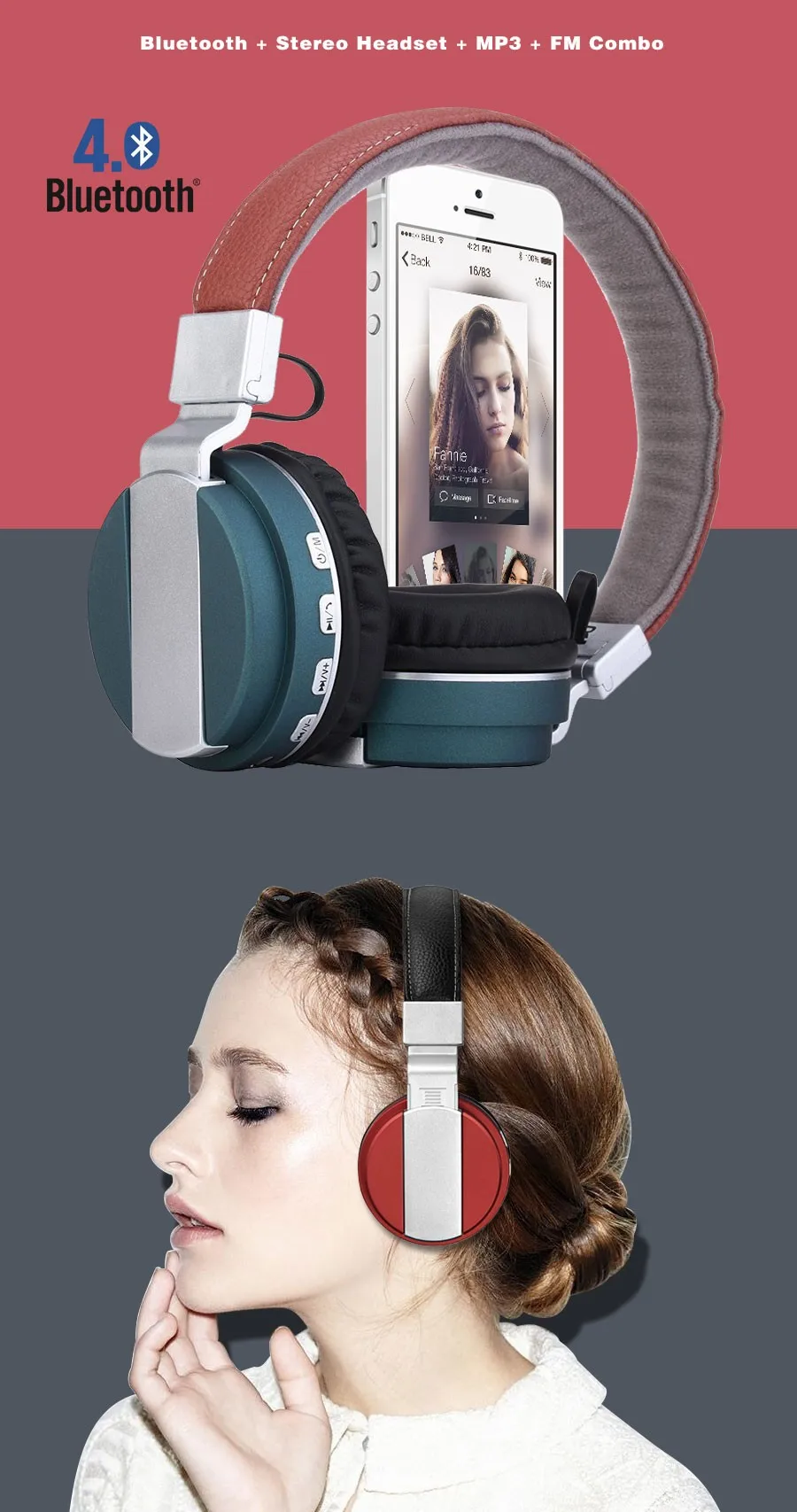 Беспроводные наушники с микрофоном с шумоподавлением наушники для ПК мобильного телефона на ухо наушники черные складные наушники