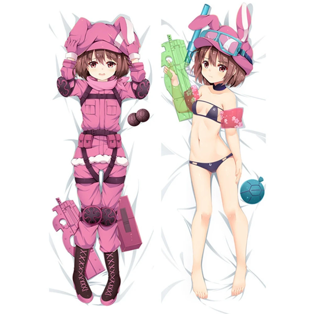 Аниме JK Меч Art Online ГГО Dakimakura тела чехол Kohiruimaki Karen Llenn мультфильм девушка 18R сна декоративная подушка