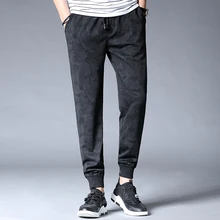 Дизайн Повседневное штаны Зимние Для мужчин брендовая одежда модные черные длинные штаны мужские Одежда высшего качества штаны с принтом плюс Размеры 9XL