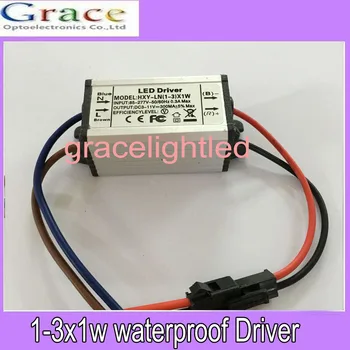 

5pcs/Lot IP67 LED Driver 3W Waterproof IP67 300mA 1-3x1W LED Power Supply AC100-260V To DC3V-11V LED Driver Switch Transformer