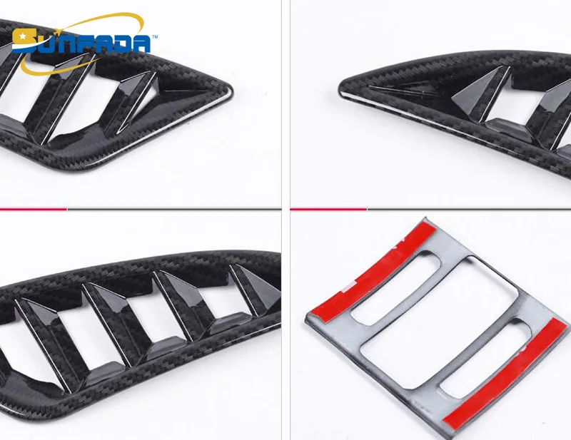 Sunfada Chrome/углерода Волокно вентиляционное отверстие розетки подкладке Рамки Обложка отделка украшения для Mazda 6 Atenza 2013- стайлинга автомобилей