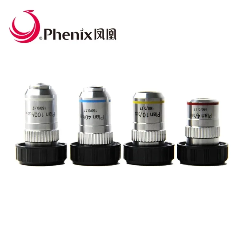 Ахроматический объектив Phenix 195 мм 4X 10X 40X 100X для биологической медицины |