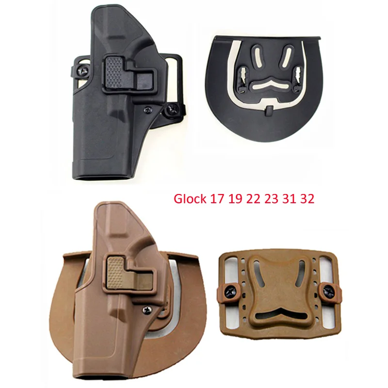 Black Tan Tactical Airsoft Left Hand Glock Pistol Holster Outdoor
