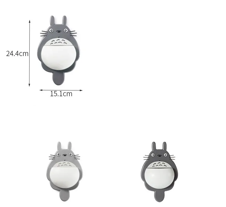1 шт. настенный держатель для зубных щеток МИЛЫЙ Тоторо присоска полка для хранения ванной комнаты кухонный Органайзер аксессуары