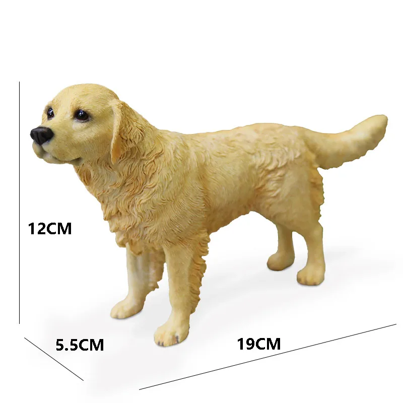 Модная Золотая подставка для ретривера, имитация осанки, модель собаки из смолы, автомобильные аксессуары ручной работы, аксессуары для дома, фрески, аксессуары для интерьера