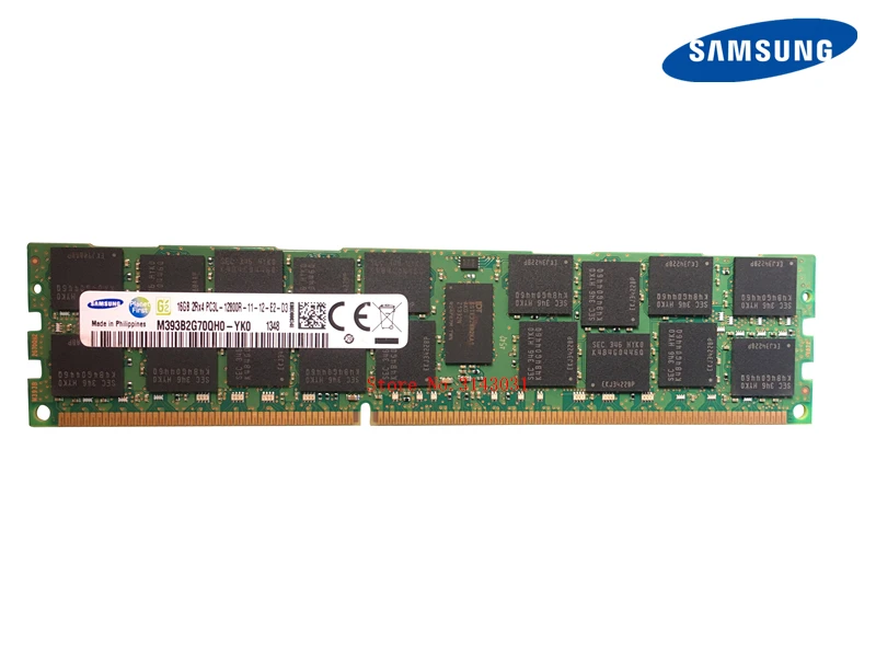 Серверная память samsung DDR3, 16 ГБ, 32 ГБ, 1600 МГц, ECC REG, DDR3L, PC3L-12800R, зарегистрированная Память DIMM ram 240pin 12800 16G 2RX4