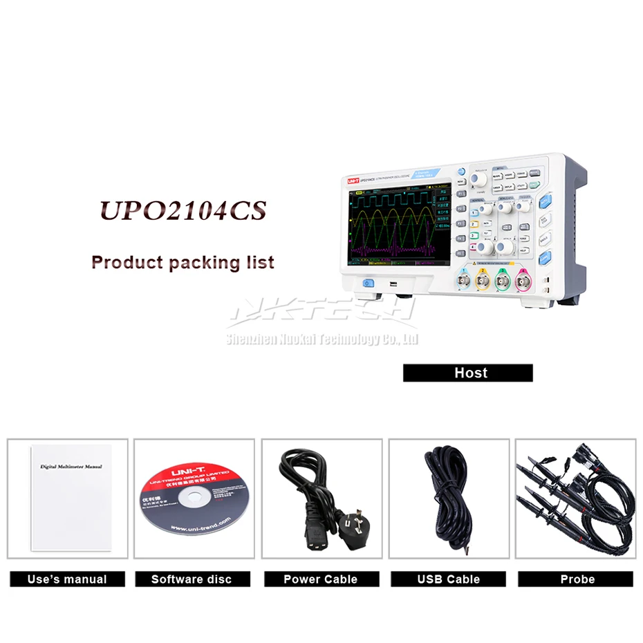 UNI-T Цифровой Ультра люминесцентный осциллограф UPO2104CS UPO2102CS UPO2074CS UPO2072CS 2/4 канала 100 МГц 70 МГц полоса пропускания 8 дюймов на тонкопленочных транзисторах на тонкоплёночных транзисторах