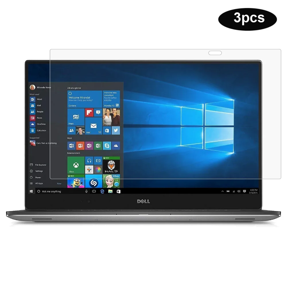 3pcs Notebook HD Crystal Clear LCD Screen Guard Film for Dell XPS 15 9560 15.6 inch Laptop 2018