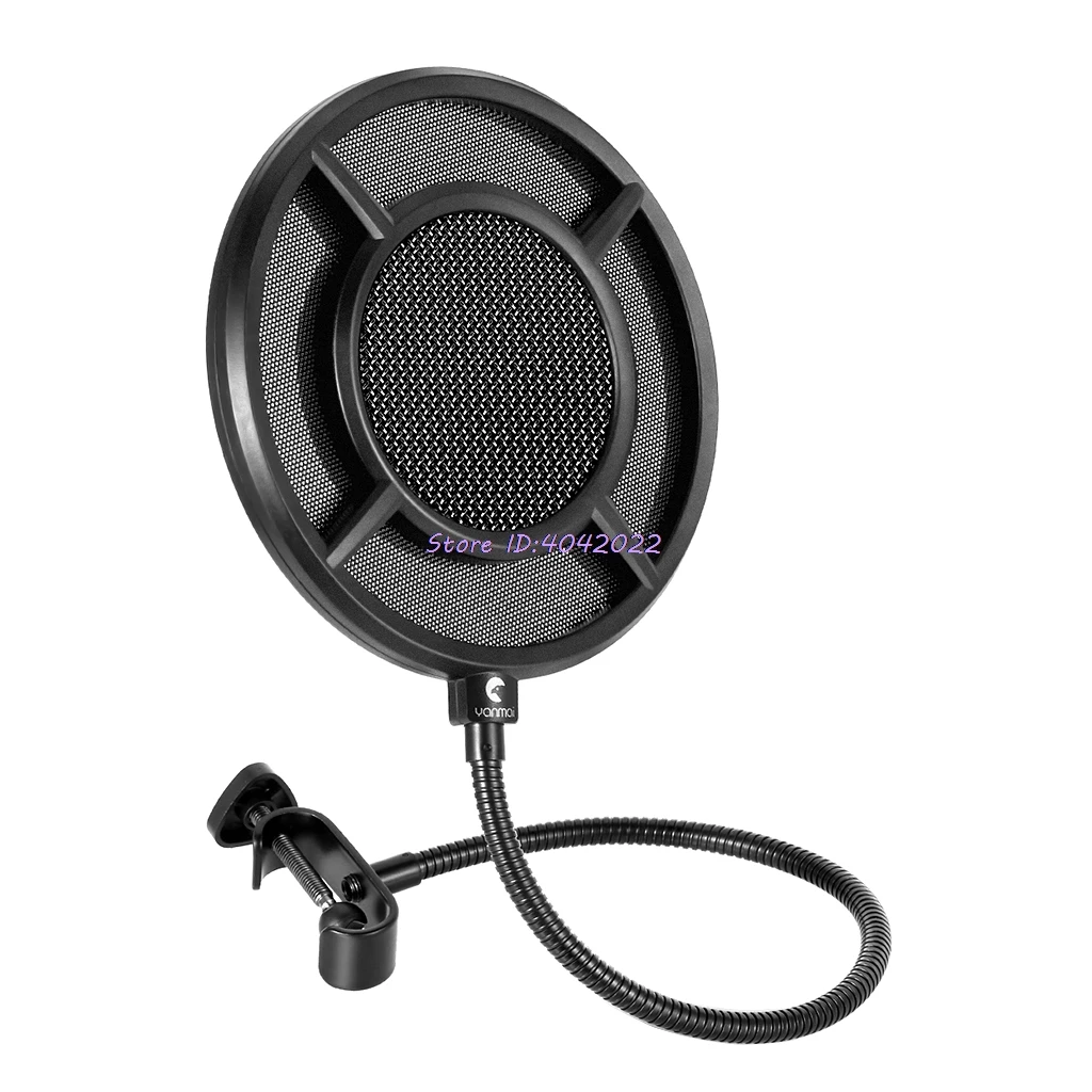

Dual Layer Metal Grill Microphone Pop Filter Anti-Spray Net Live Sing Recording