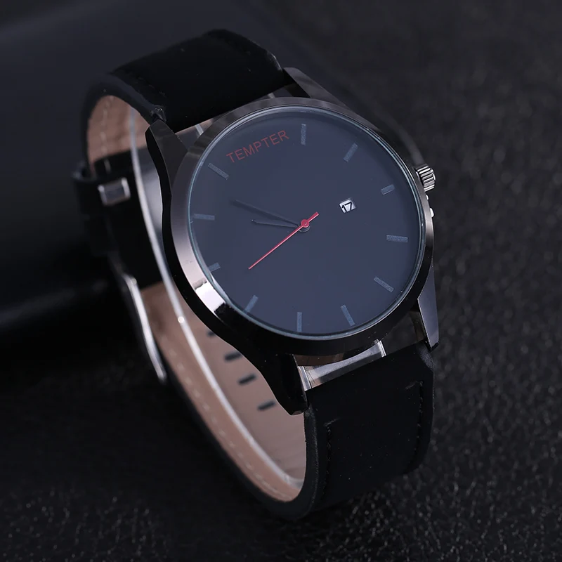 

2018 Large Dial Watches Men Top Brand Luxury Leather Business Quartz Sport Casual Calender Wristwatch Clock Relogio Masculino