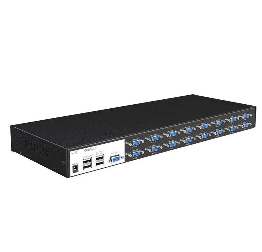 MT-VIKI KVM переключатель промышленного класса 16 порт usb Автоматический дисплей компьютера vga Коммутатор 16 в 16 шт с KVM Кабели MT-1601VK