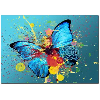 Butterflies Graffiti Abstract Painting Printed on Canvas 3