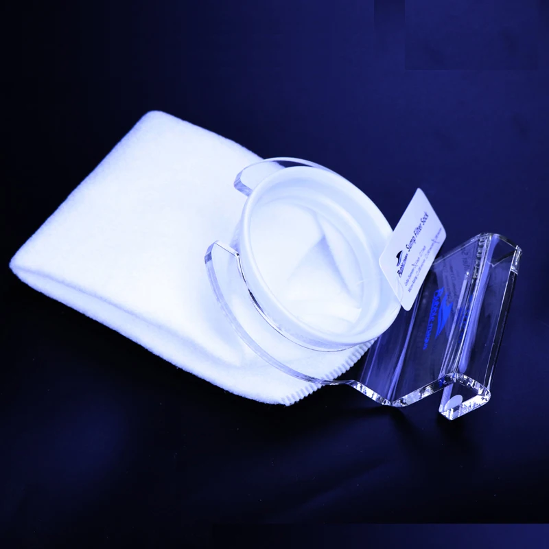 

New 4" Aquarium Seawater Bottom Crock Filter Bag Filter Mesh Fish Tank Filter Mesh Bag Easy Light