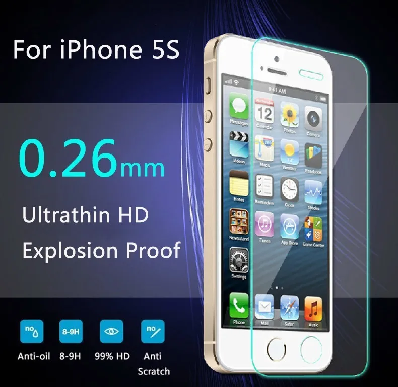 2.5d 9h чехол для iphone 5s 5c 5 закаленное стекло hd стекло для iphone 5s закаленное стекло защитное стекло для iphone 5s, SE 5