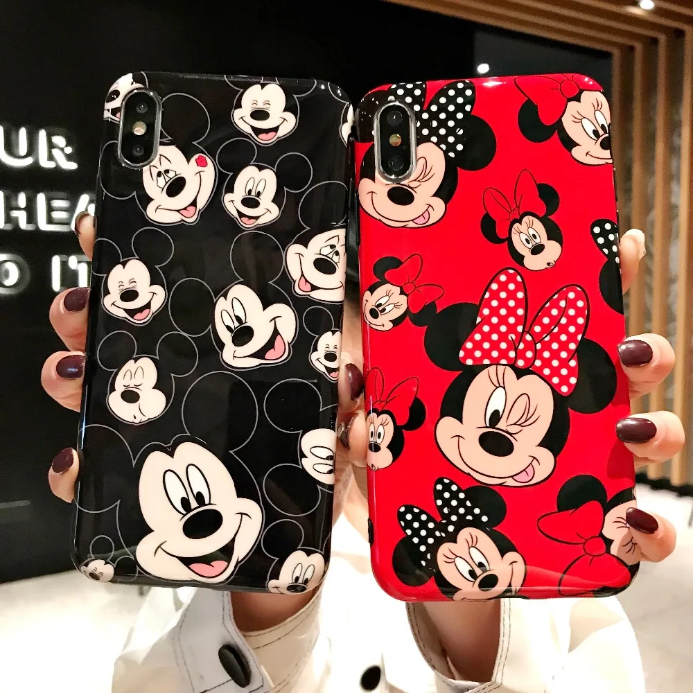 Cartoon Minnie Mickey Mouse Case For iPhone XS XS MAX XR X