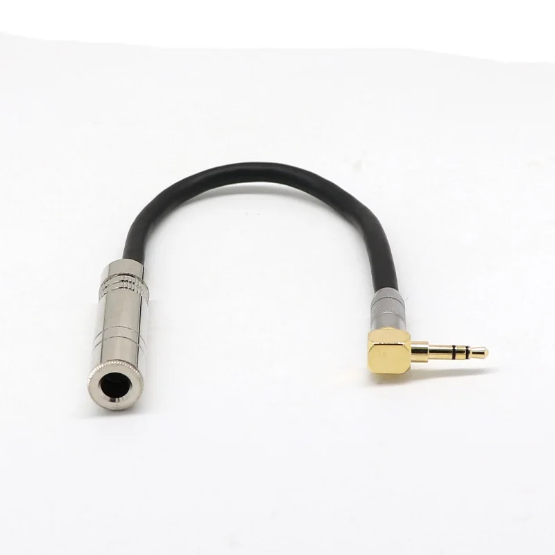 Позолоченный 90 градусов угол 3,5 папа до 6,5 мама микрофон аудио линия аудио сигнала передачи линии гибкий кабель