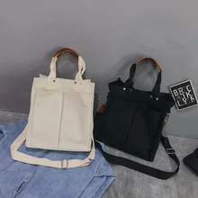 Женские повседневные ручные сумки, Холщовая Сумка на плечо для девочек-подростков, дорожная вместительная сумка для покупок, женская книга, сумка