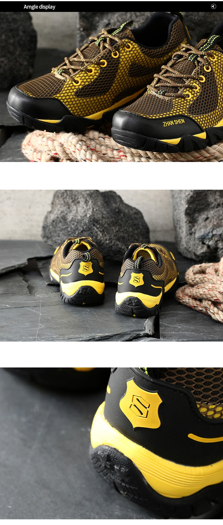 Новая уличная походная обувь, мужские летние сетчатые спортивные Нескользящие износостойкие дышащие кроссовки для альпинизма, кемпинга, трекинга, мужская обувь