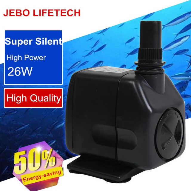 JEBO LIFETECH Aquarium Submersible Pump 26W Aquarium Pump Aquarium Fish