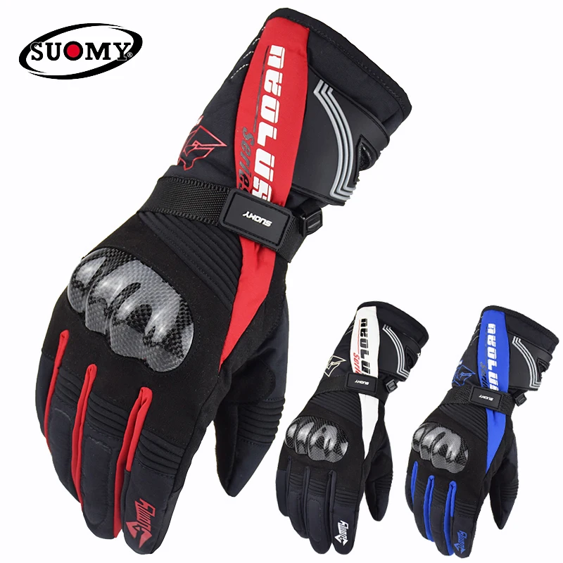 2018 Suomy New Keep Warm Winter Motorcycle Gloves Men Outdoor Sport Ski Skate Gloves Motorbiker Motocross Racing Riding Gloves