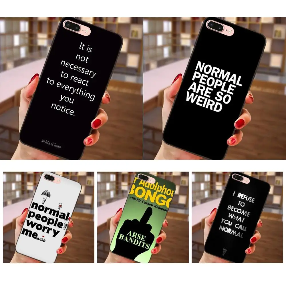 

TPU Cool Best For Huawei nova 2 Plus 2S 3i 4 Y3 Y5 II Y6 Y7 Y9 Lite Plus Prime 2017 2018 2019 Normal People Are So Weird