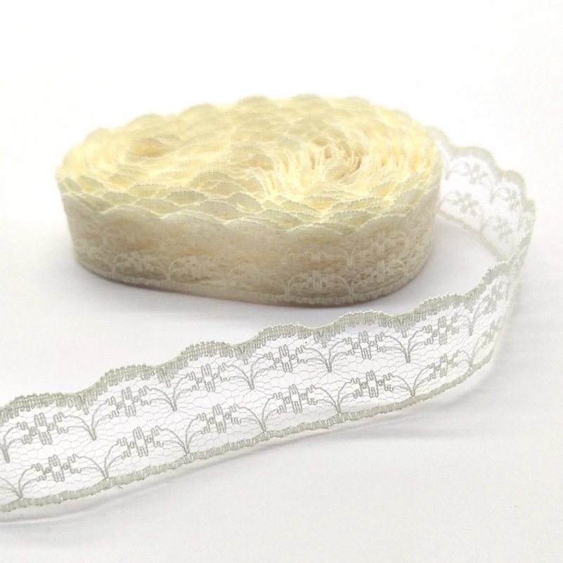 10 Yards 22MM Lace Ribbon Tape DIY Embroidered For Sewing Decoration African Fabric | lace ribbon,lace sewing supplies,lace sewing accessories,lace decoration,lace accessories,lace garment accessories