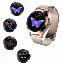 KW10 Смарт-часы для женщин IP68 Водонепроницаемый мониторинг сердечного ритма Bluetooth для Android IOS фитнес-Браслет Smartwatch