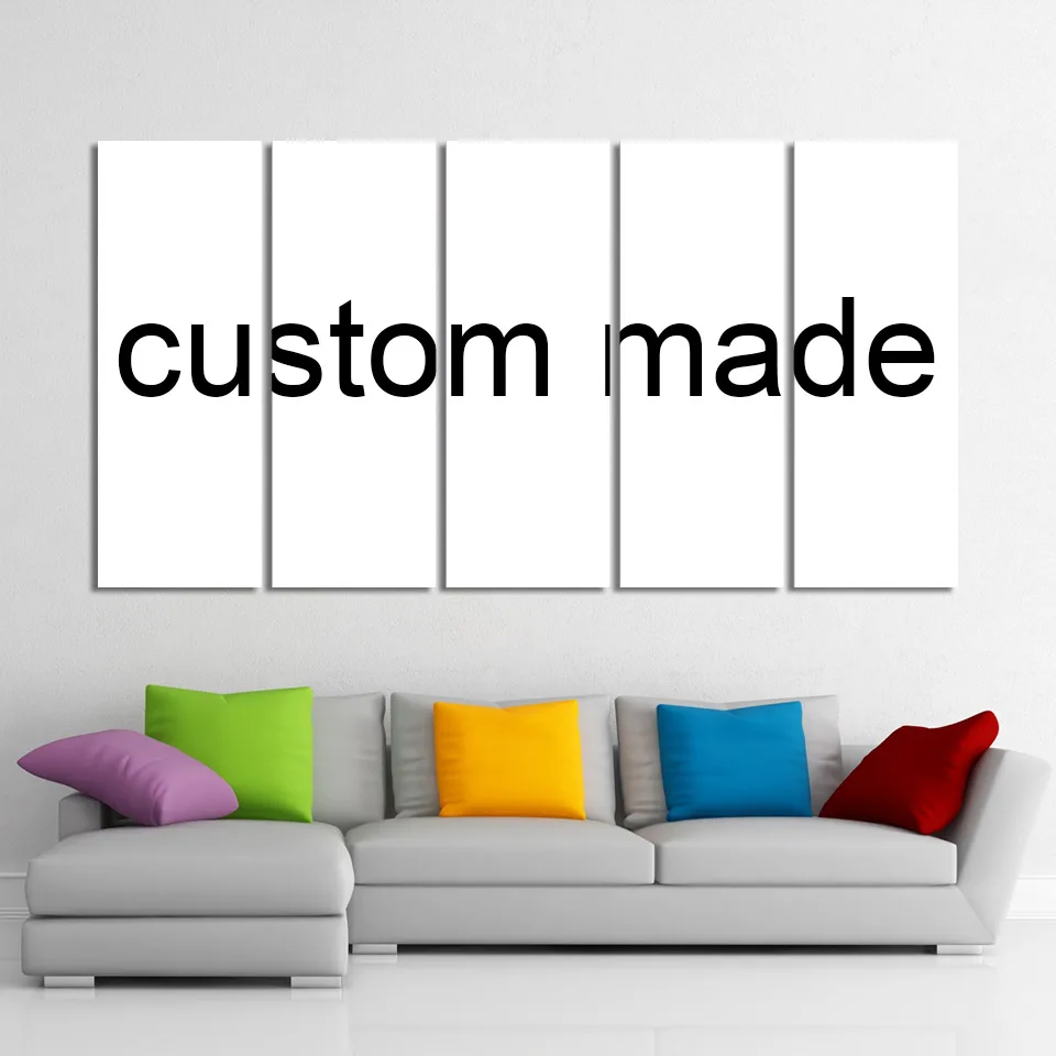 5 piece Printed custom Canvas Painting living room decor posters and