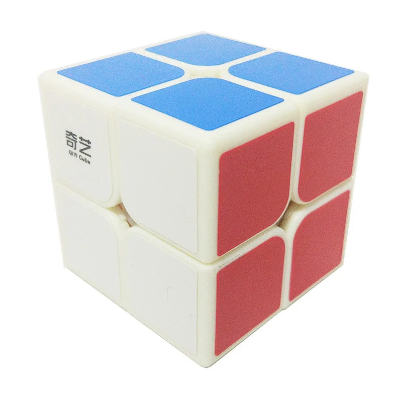 QiYi квадратный магический куб 2x2 3x3 4x4 5x5 6x6 7x7 сплошной белый черный стикер конкурс скоростной куб головоломка для детей начинающих - Цвет: 2x2 white