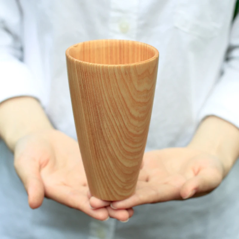 260ml Natural Wooden Mug Kids Milk Cup Simple Office Cafe Mug Wood Beer Mug Water Drinking Cup Drinkware Gifts (9)