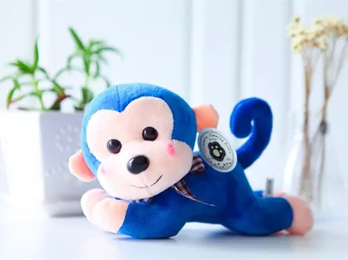monkey plush pendant toy key chain gift animal soft 5