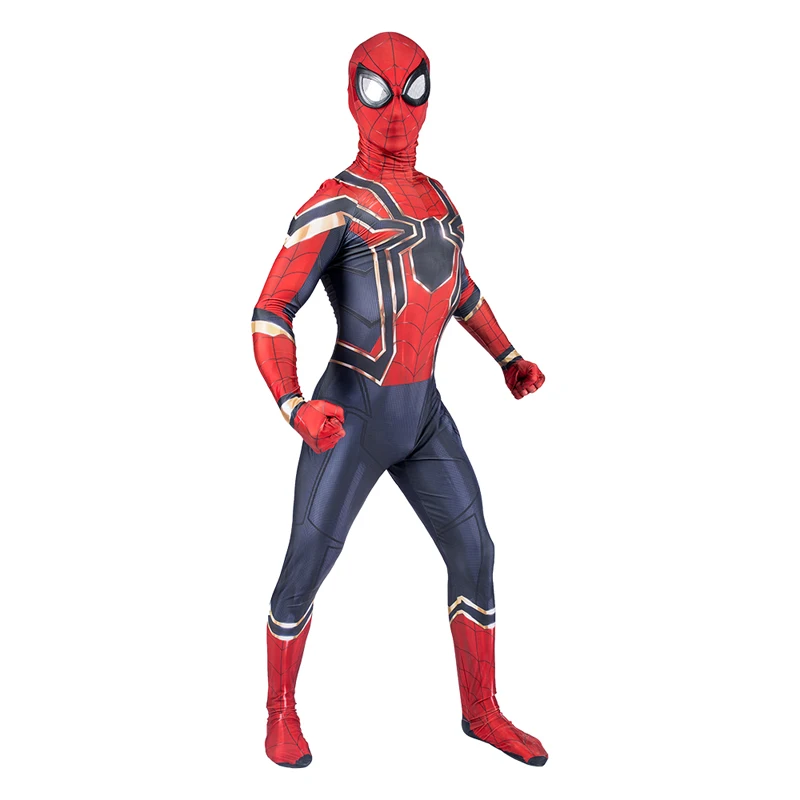 

Spiderman Homecoming Cosplay Costume Zentai Iron Spider Man Superhero Bodysuit Suit Jumpsuits Mask For Halloween Adult Boys