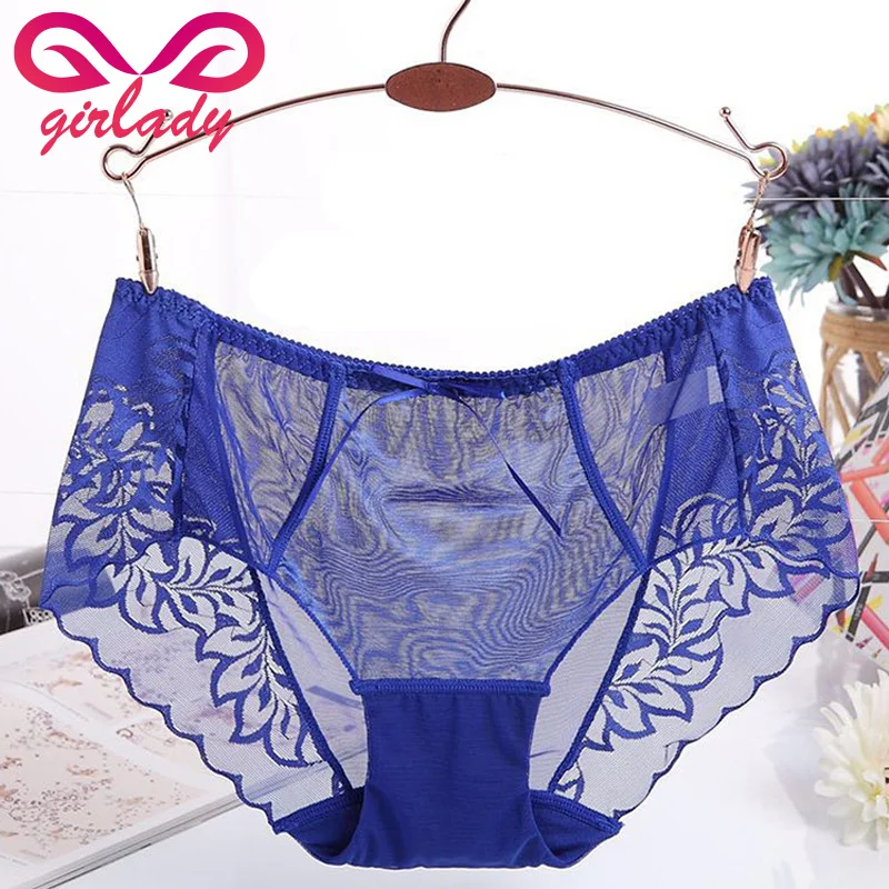 Girlady Sexy Women Panties Breathable Bow Transparent Briefs Femme
