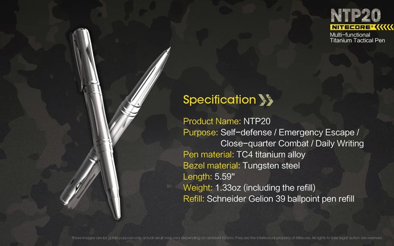 Nitecore NTP20 Multi-functional Titanium Tactical Pen (18)
