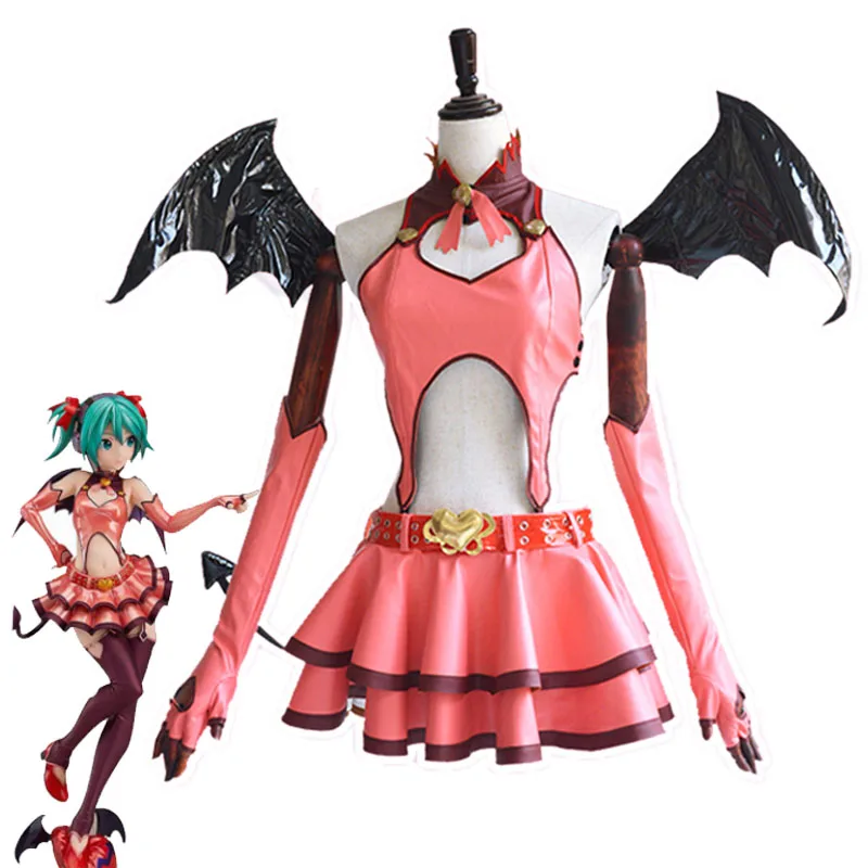 

New Game Vocaloid Heart Hunter Hatsune Miku Cosplay Costume Women's Cute Dress Halloween Carnival Devil Uniforms Custom Made
