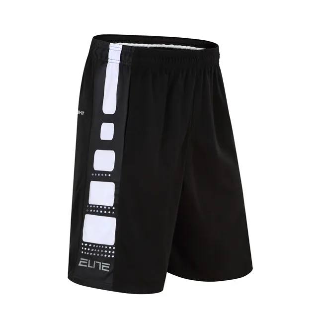 Спортивные мужские шорты для занятия баскетболом, эластичные спортивные майки, 2 молнии, баскетбольные свободные спортивные мужские шорты - Цвет: 122 White