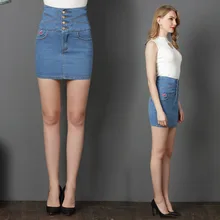 Известный фирменный галстук, окрашенная пуговица, дизайн, Женская Вышивка, белая джинсовая юбка с пряжкой, высокая талия, живот, пакет, бедра, юбка для женщин