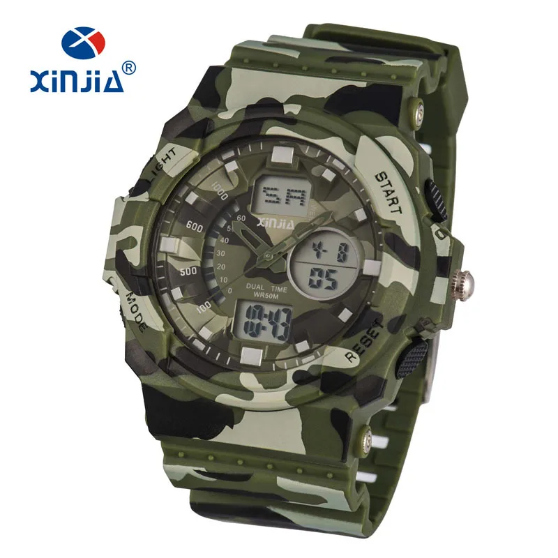 Новинка 2020 XINJIA военные армейские спортивные часы солдатские камуфляжные